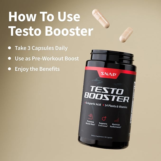 Snap Supplements Prostate Health Support Supplement Bundle with Nitric Oxide Booster – 90 Capsules & 90 Capsules