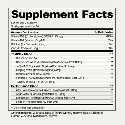 Snap Supplements Prostate Health Support Supplement Bundle with Nitric Oxide Booster – 90 Capsules & 90 Capsules
