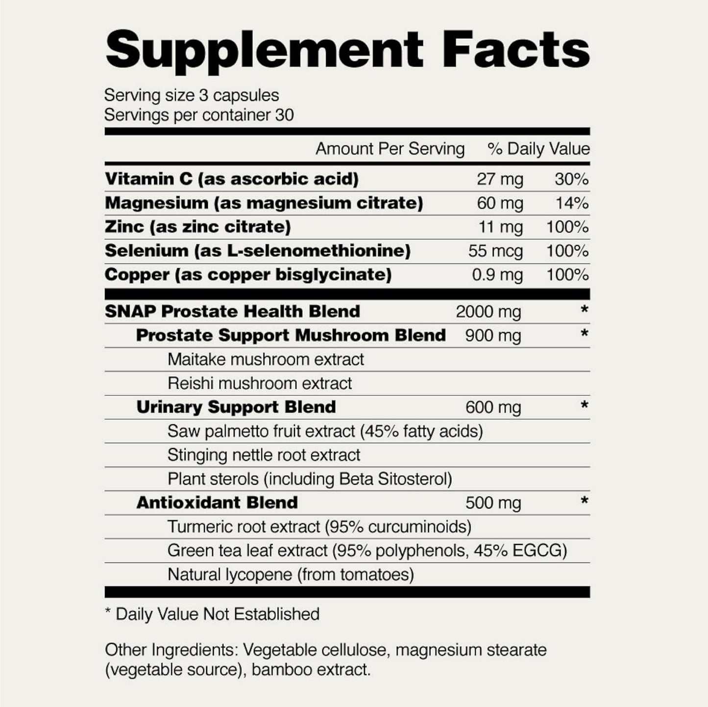 Snap Supplements Prostate Health Support Supplement Bundle with Nitric Oxide Booster – 90 Capsules & 90 Capsules