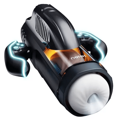 Sensatease-Deluxe 10-Mode Heating MaleMasturbator with USB-CCharging